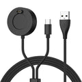 2-in-1 USB-C Charger Cable for Garmin Fenix 7/6/5X, Venu 2 Smartwatch Charger Cable Oasis Select black