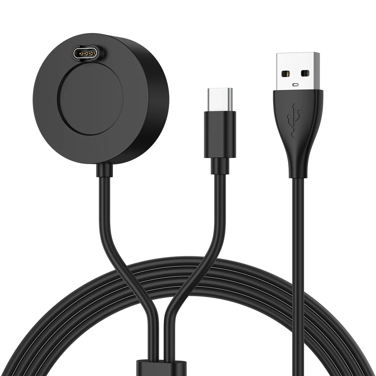 2-in-1 USB-C Charger Cable for Garmin Fenix 7/6/5X, Venu 2 Smartwatch Charger Cable Oasis Select black