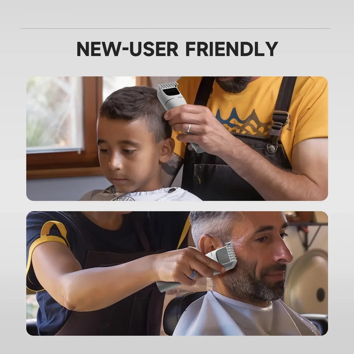 DOCO Electric Hair Clipper Trimmers Professional Cordless Type-C Charging Ceramic moving knife Haircut Adjustable Oasis Select