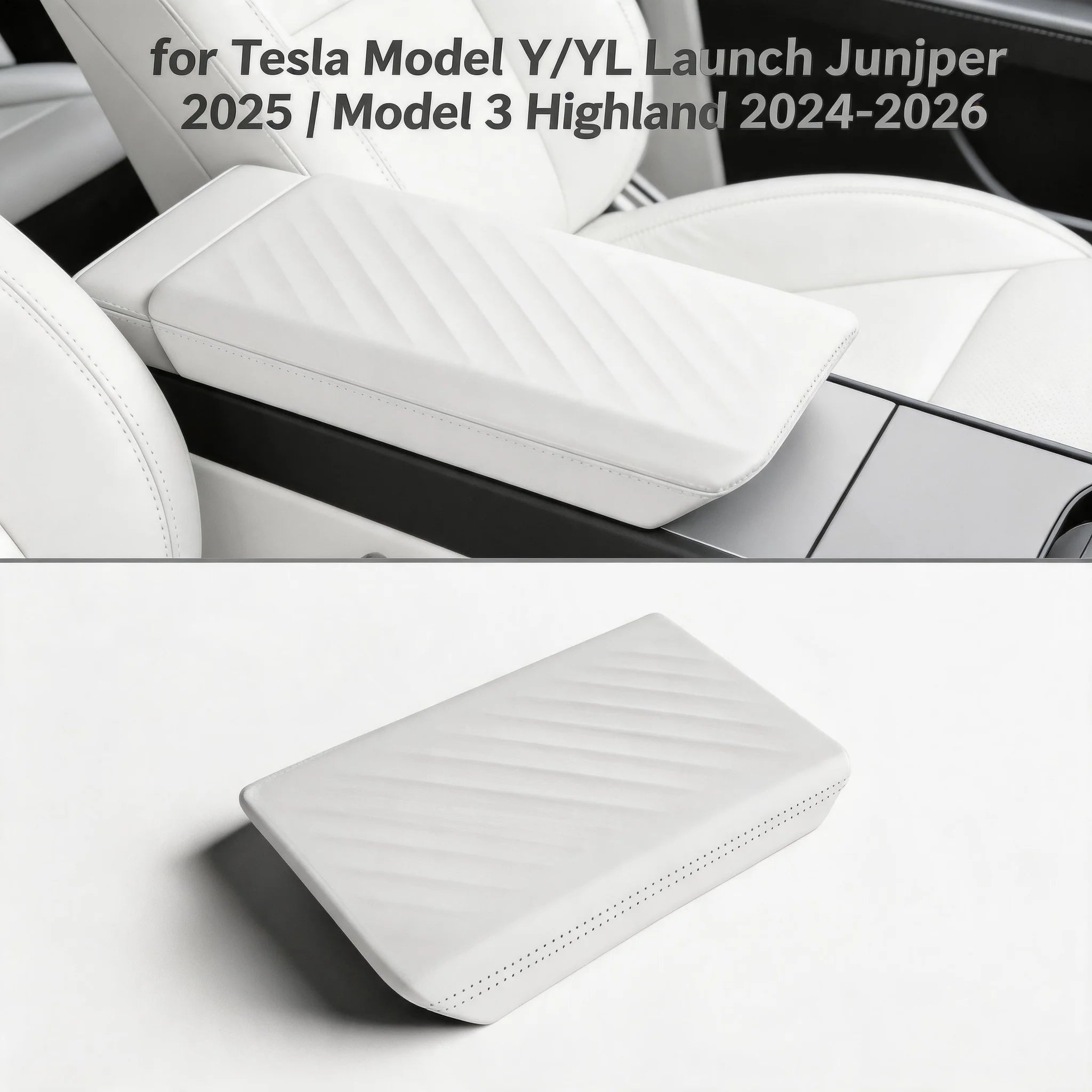 Durable Non-Slip Dustproof for Tesla Model Y Juniper Launch 2025-2026 Model 3 Highland 2024 TPE Armrest Cover Accessories Oasis Select
