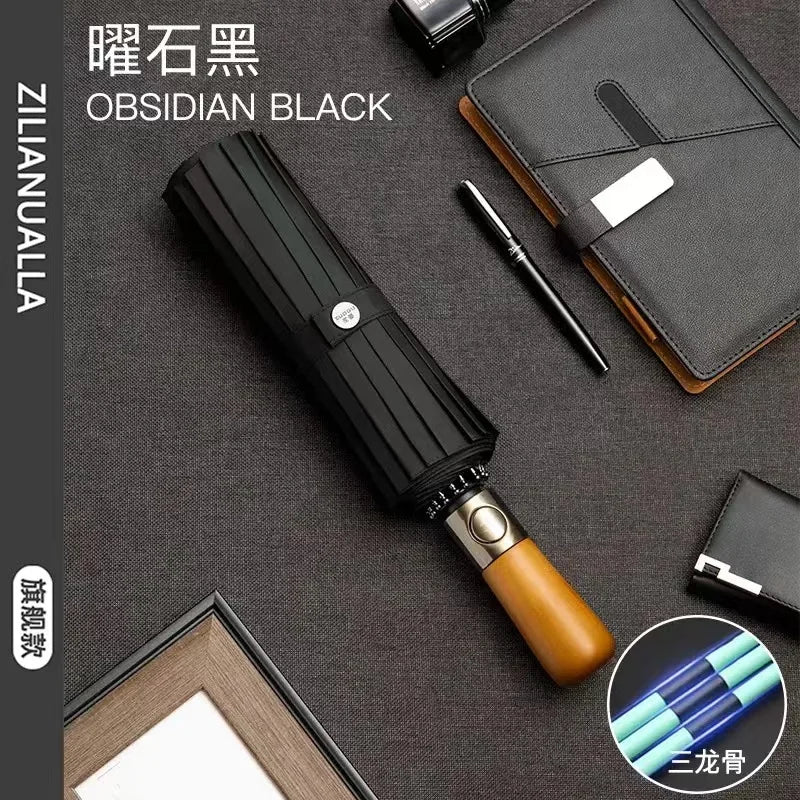 Fully Automatic Umbrella Suitable for Both Weather and Rain Sun Protection and UV Protection Extra-large Umbrella Oasis Select black 12K iron