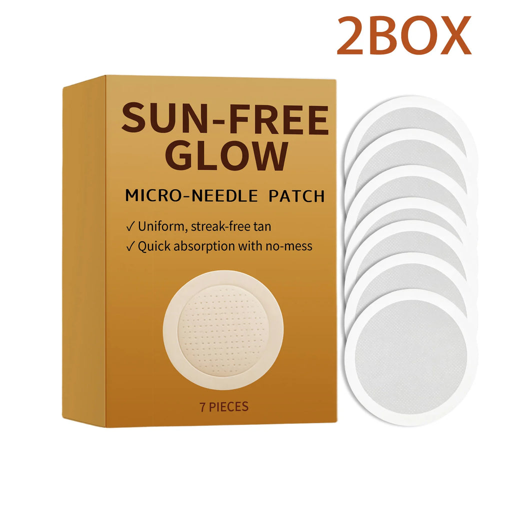 0.25mm Micro-Needle Patch Sun-Free Glow Uniform Streak-Free Tan Quick Absorption No Mess Facial Self Tanning Patch tool Oasis Select 14pcs