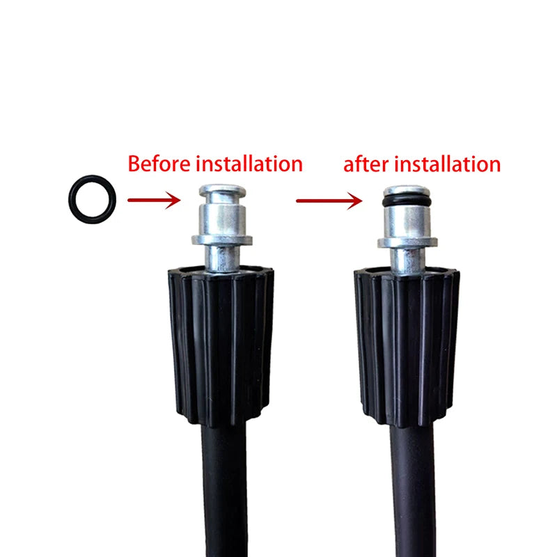 50Pcs High Pressure Water Cleaning Outlet O-ring Rubber Ring Black Car Wash Machine Accessories Car Beauty Water Accesso Oasis Select