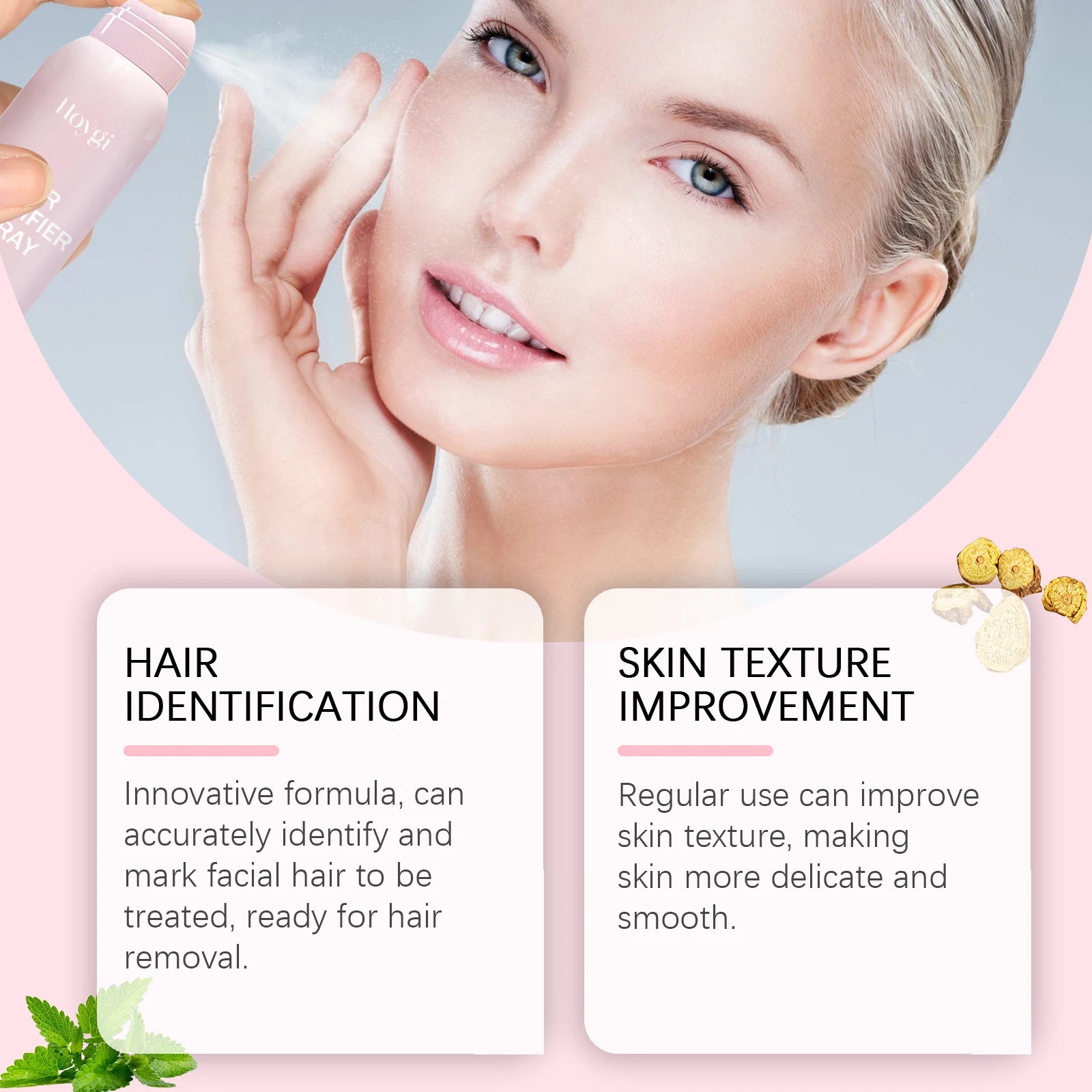 Hoygi Facial Hair Removal Spray & Growth Inhibitor Cream
