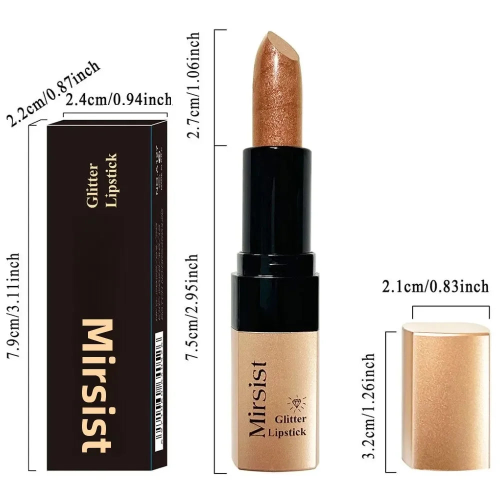 Mirsist Diamond Lip Gloss – Glitter Metallic Shine, 6 Colors