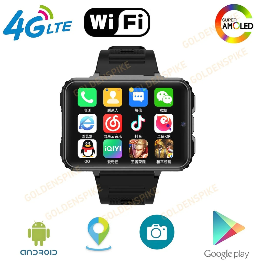 VP999 Men Smartwatch 2.4inch Large Amoled Smartwatch With Dual Camera GPS WIFI Sim Card Slot Play Game Video Calling App Store Oasis Select