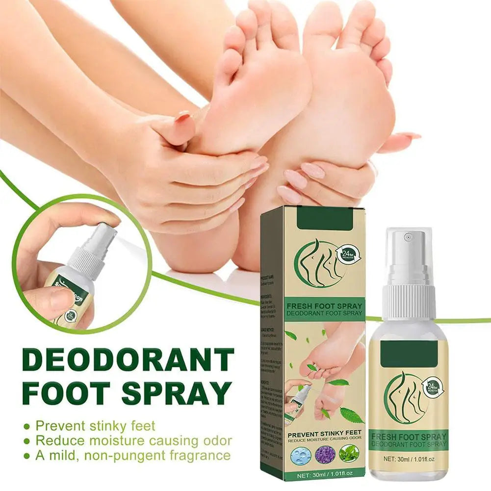 30ml Natural Foot & Shoe Deodorizer Spray | Fresh Dry Feet Foot Deodorizer Spray Oasis Select