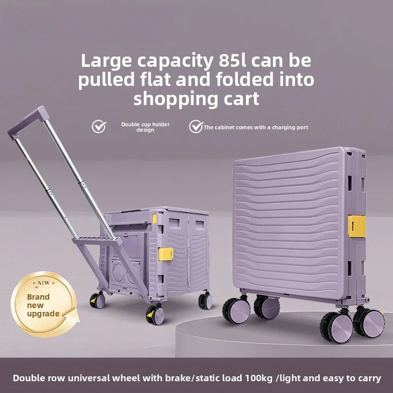 Multi-functional Outdoor camping folding shopping cart household trolley storage box Oasis Select