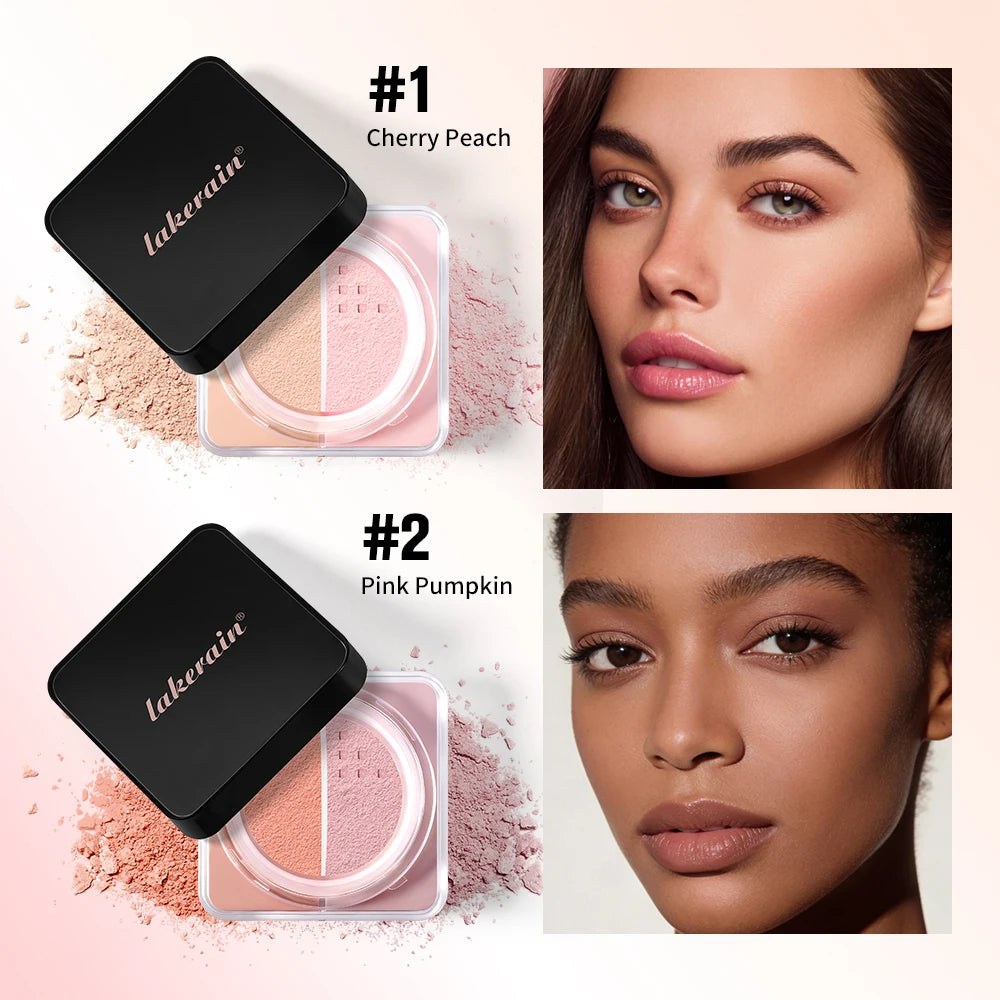 2-in-1 Color Correcting Setting Powder Long-lasting Blend Seamlessly Oil Control Loose Powder Makeup Matte Finish Cosmetics Oasis Select Color1 And Color2