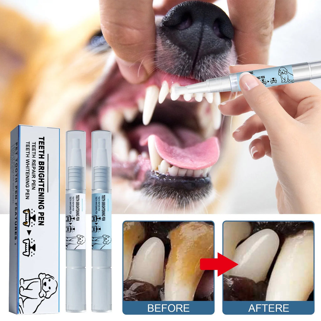 Pet Teeth Cleaning Pen – Tartar & Stain Remover Dogs & Cats Pet Dental Cleaner Oasis Select white S