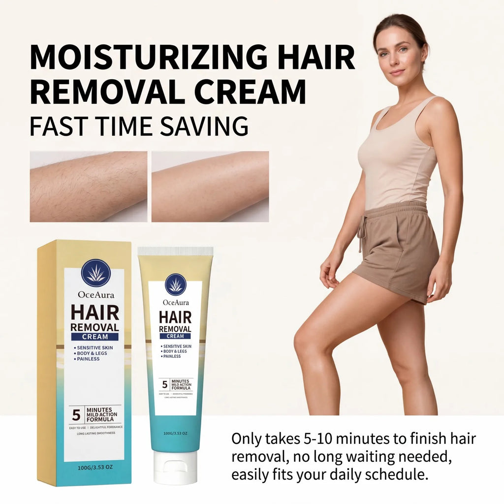 New 2026 Body Hair Removal Cream For Underarm Leg Arm Hair Growth Inhibitor Painless Shea Butter Hydrating Depilatory Cream 100g Oasis Select