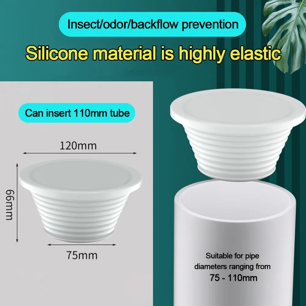 Silicone Sewer Pipe Sealing Ring Anti Odor Conical Shape Water Pipe Plug Anti-clogging Sewer Seal Hole Sealing Plugs Oasis Select W4