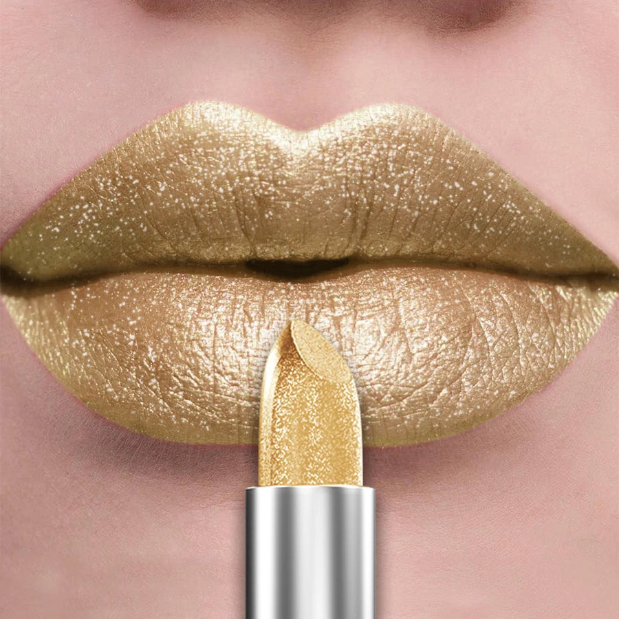 KAFURUX 21-Color Glitter Metallic Lipstick | Pearlescent Lip Tint