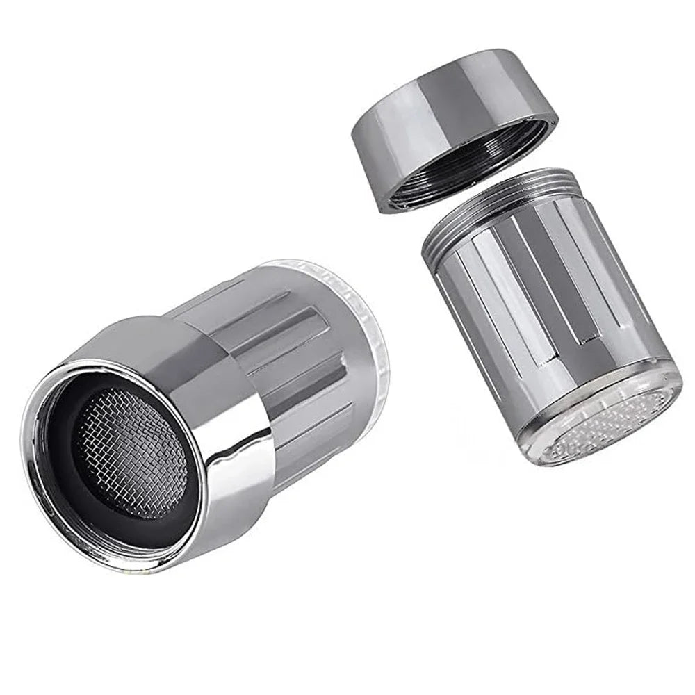 3-Color Change Automatically LED Faucet Head Glow Water Saving Stream Light Faucet Aerator Tap Nozzle for Kitchen Bathroom Oasis Select