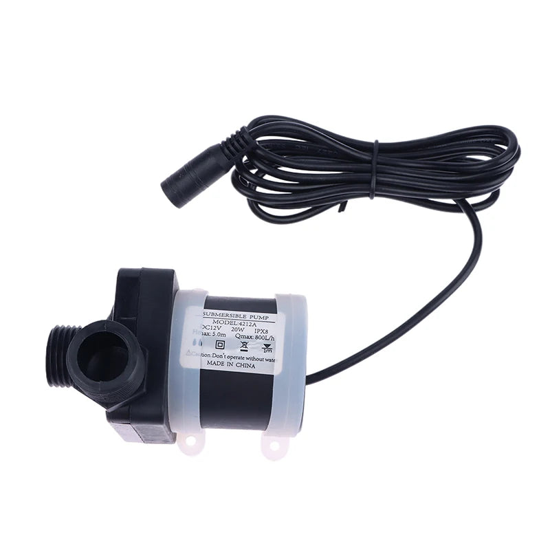 Solar-Powered Water Pump with 4 Point Threads – Quiet IP68, 12V 24V DC Brushless Motor for Showers, Heaters, and Heated Floors. Oasis Select