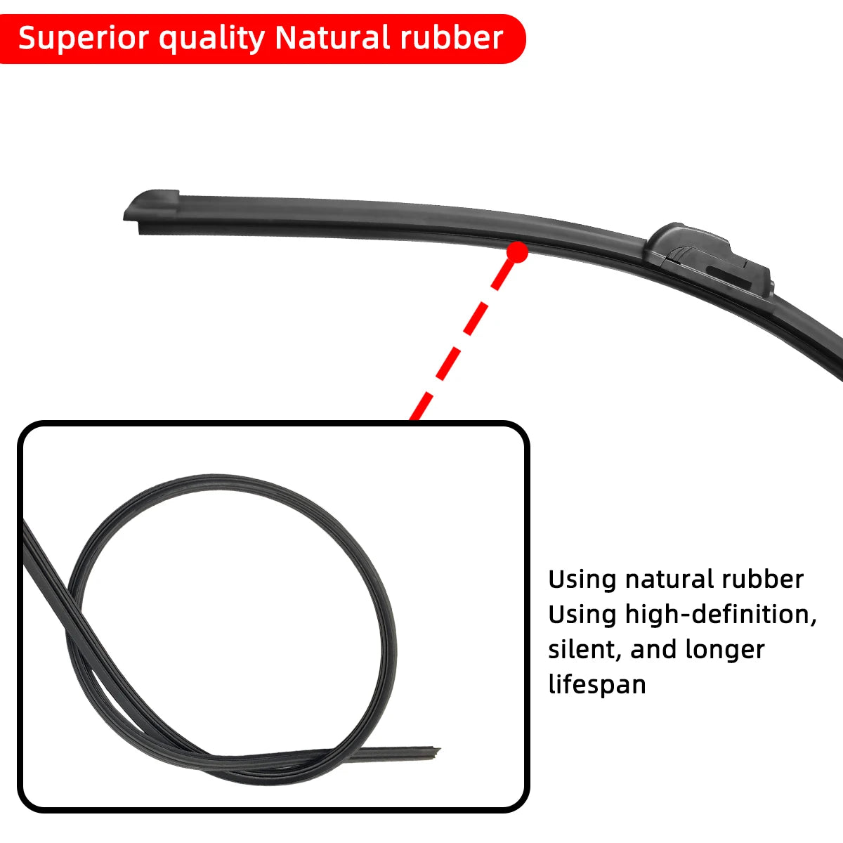 1PC Car Windshield Wiper Blades Hook Universal Soft Rubber Frameless Bracketless Car Wipers 14" 16" 18" 19" 20" 21" 22" 24" 26" Oasis Select