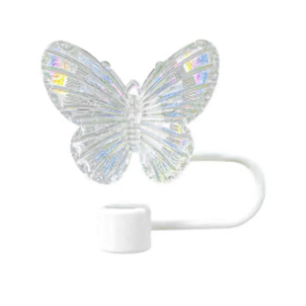 1PC Laser Butterfly Straw Plug Dust Cap For Stanley 30&40Oz Tumbler Reusable 10mm Sippy Cover Water Cup Decoration Accessories Oasis Select F