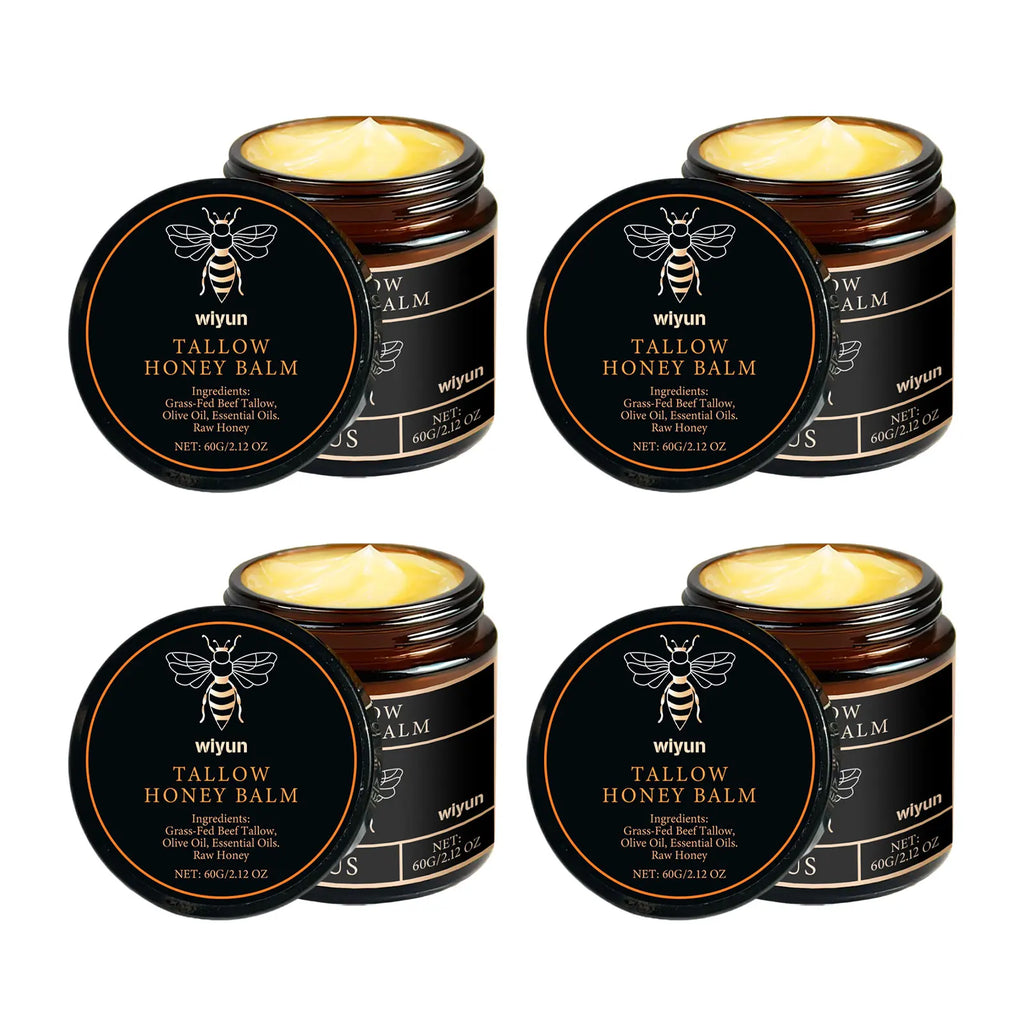 Organic Grass-Fed Beef Tallow Balm with Raw Honey Moisturizer Tallow Moisturizing Balm Oasis Select 240g