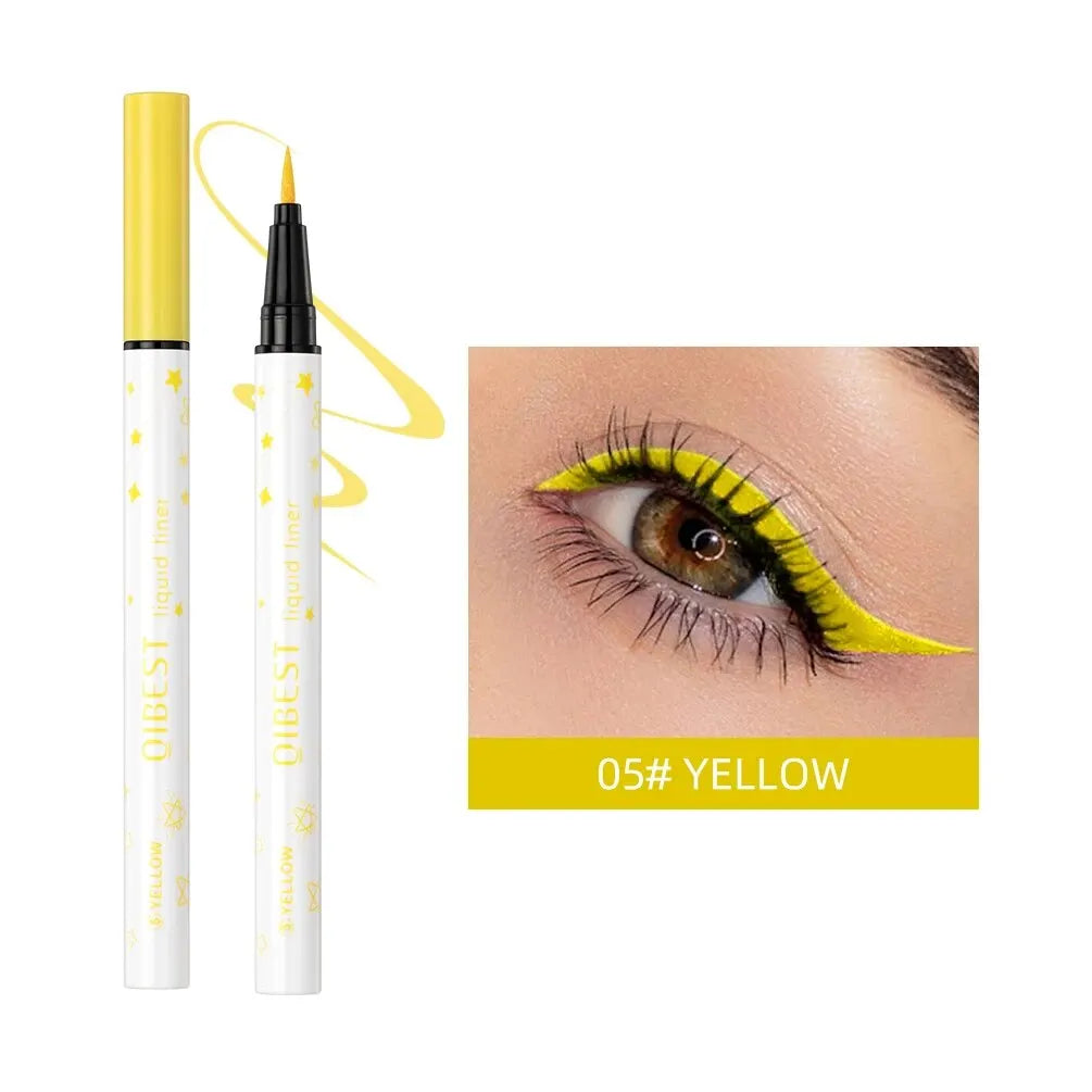 QIBEST Waterproof Liquid Eyeliner Pen – 12 Colors, Matte