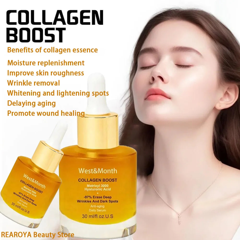 Collagen Face Serum moisturing Tightening Hydrating Smoothing nourishing Brightening face skin care product 30ml Oasis Select