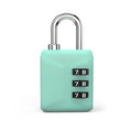 Backpack Zipper Lock Mini Password Padlock Trolley Case Password Lock Student Dormitory Cabinet Password Lock Oasis Select Green