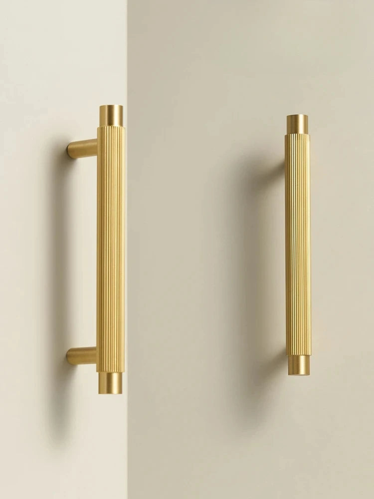 Solid Brass Linear Cabinet Handle Drawer Tbar Cabinet Door Pull White Matte Gold Bronze Available Many Size Opation Oasis Select
