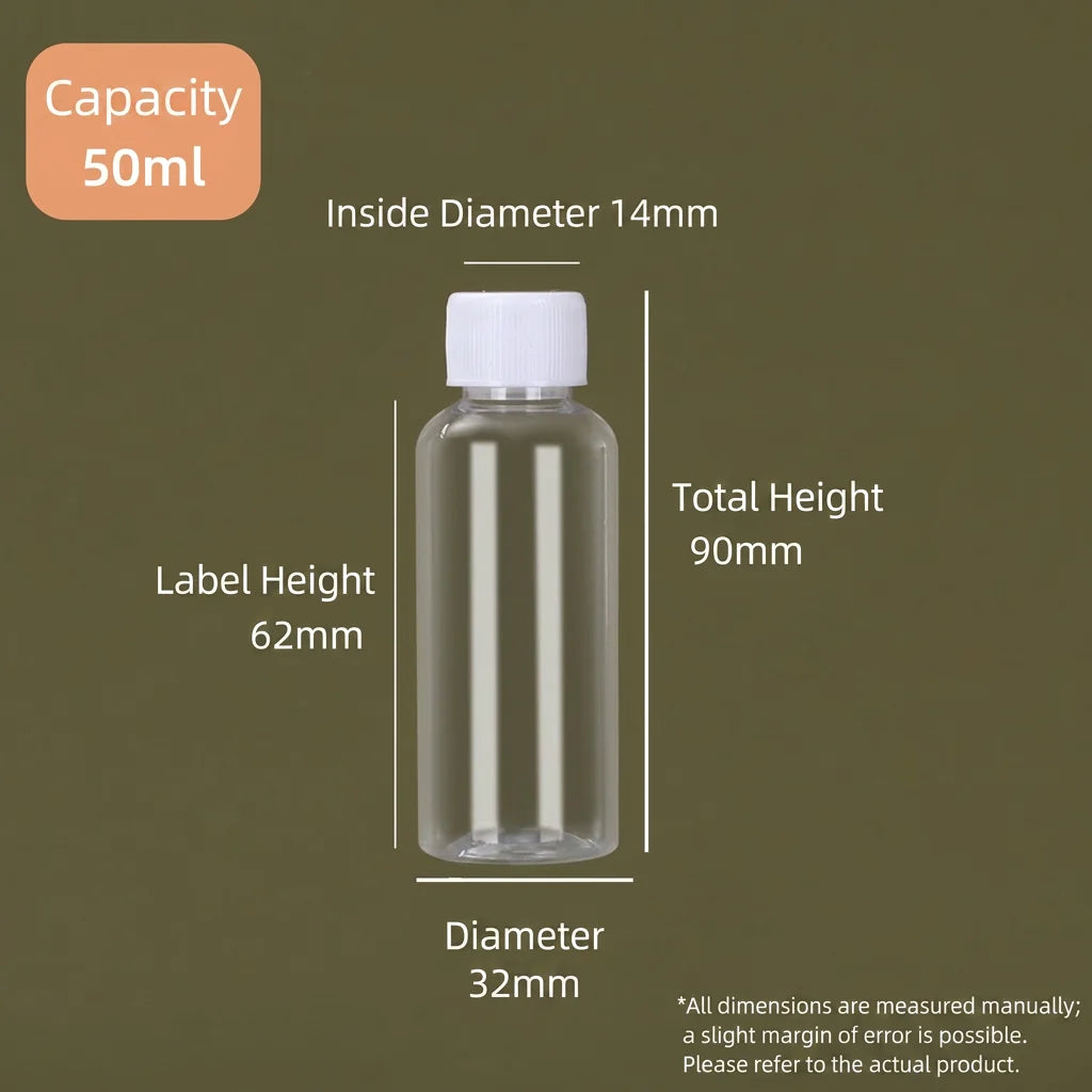 Clear PET Refillable Bottle – Leakproof Screw Cap & Foil Gasket