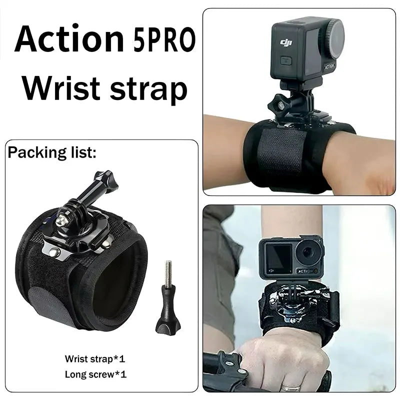 DJI Action 5 Pro/4/3 Accessories Kit – Case, Strap & More