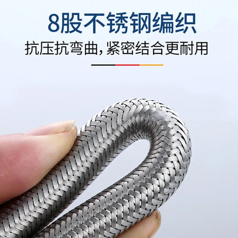New 1/2 Inch Stainless Steel Plumbing Explosion-proof Flexible Braided Hose Water Pipe 20/200cm Shower Bathroom Accessories Oasis Select