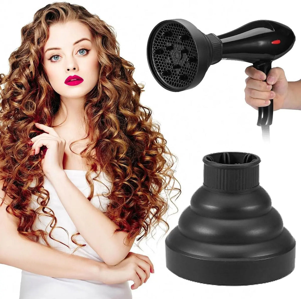 New Salon Tool Black Universal Silicone Hairdryer Diffuser Cover Adjustable Temperature Resistant Dispersing Drying Hair Dryer Oasis Select
