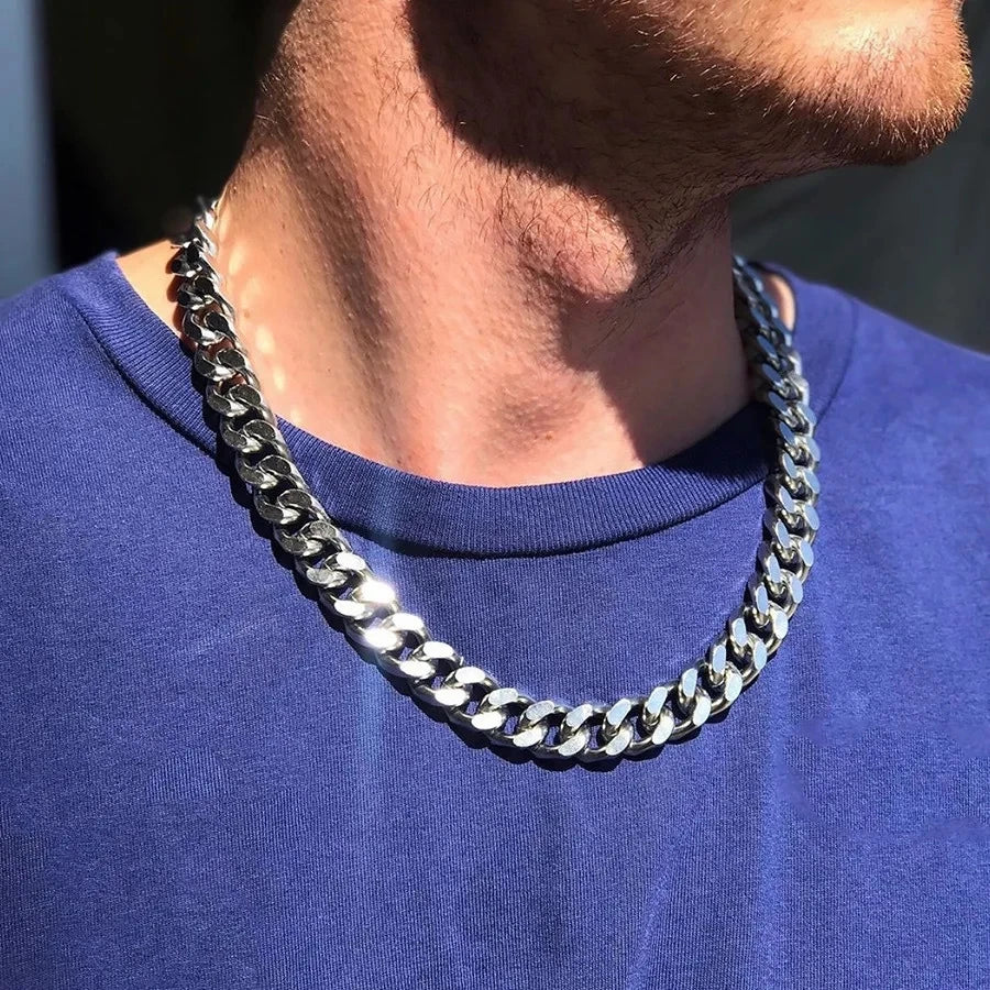 Men's Cuban Link Chain Necklace | Stainless Steel 8–14mm