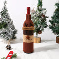Knitted Christmas Wine Bottle Covers Santa Snowman Design Acrylic Champagne Holder for Holiday Party Table Decorations Gift Oasis Select A