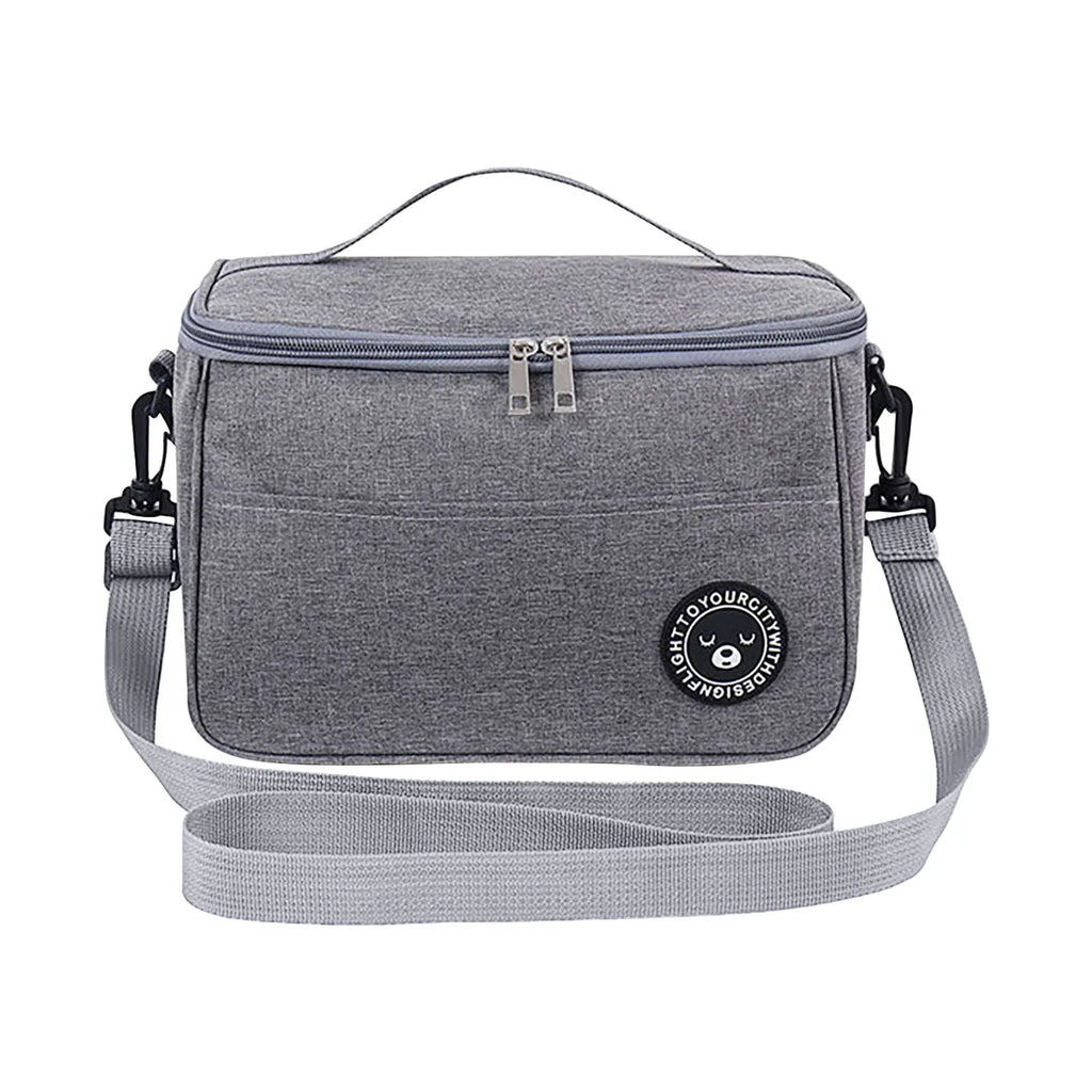 Portable Picnic Bag Thermal Insulated Lunch Box Tote Cooler Handbag Waterproof Backpack Bento Pouch School Food Storage Bags Oasis Select AS
