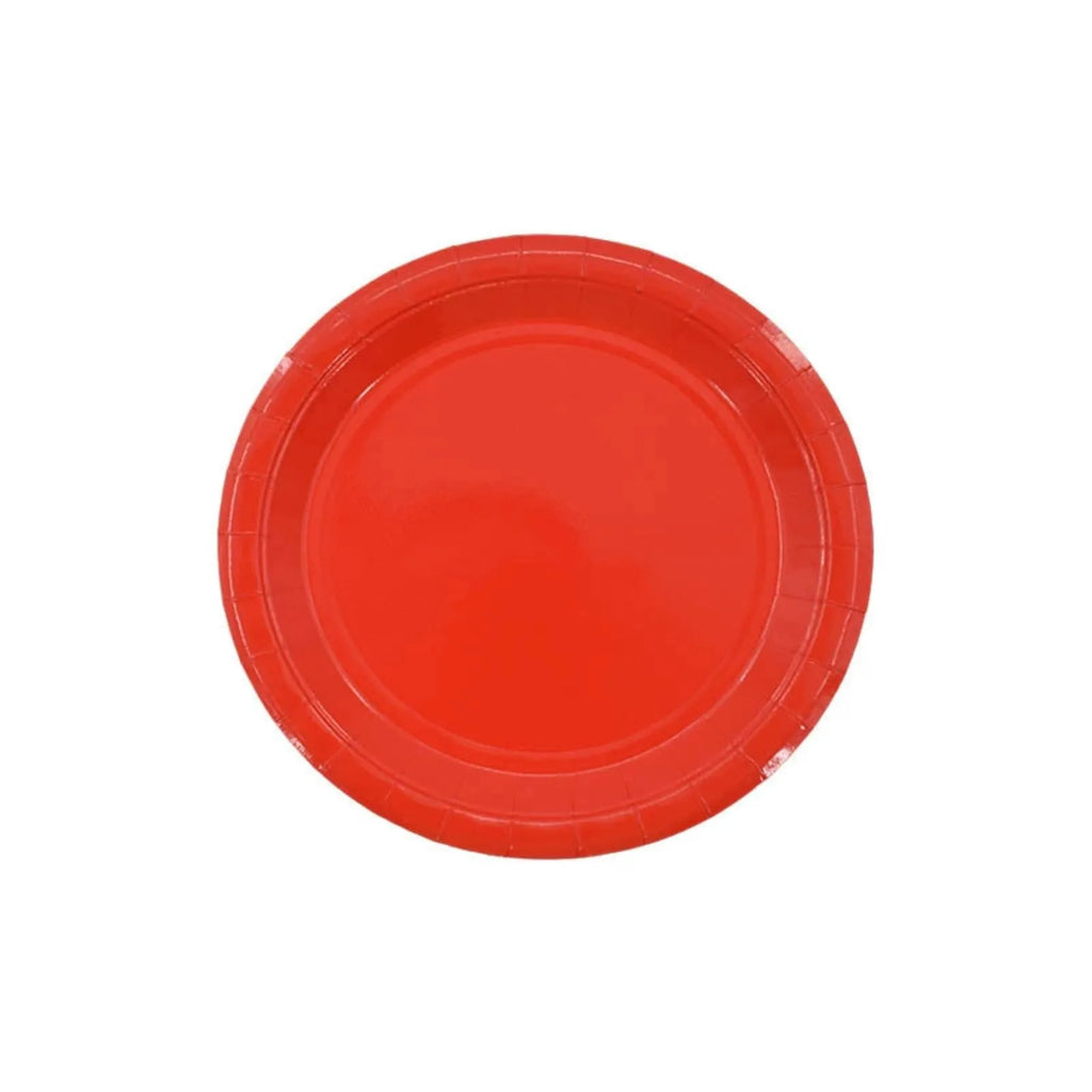 9-Inch Disposable Paper Plates Pack of 10 | Parties & Outdoor Disposable Paper Plates Oasis Select Red