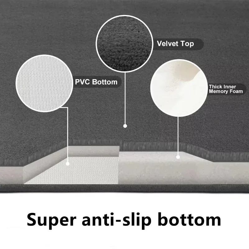Super Absorbent Floor Mat Coral Velvet Non-Slip Bath Mat Quick Dry Bathroom Rug for Shower Room & Doorway Oasis Select
