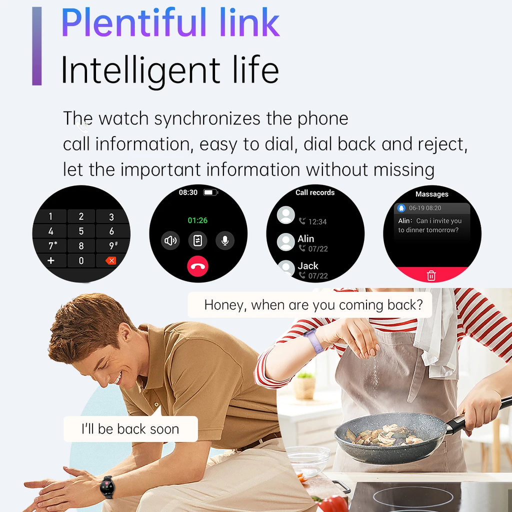 Blue Tooth Call Smartwatch Women Message Push Waterproof Sports Fitness Heart Rate Monitor Bracelet Voice Assistant Smart Watch Oasis Select