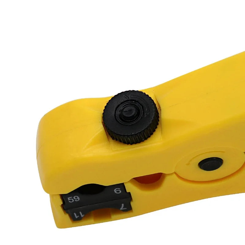 Multi-functional Electric Cable Pliers Stripping Knife Wire Cutter Stripper Tool for UTP STP RG59 RG6 RG7 RG11 Coaxial Cable Oasis Select