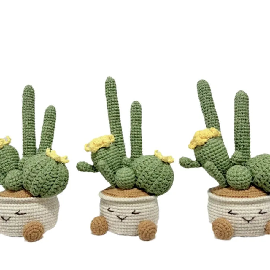Handmade Flower Pot Succulent Pot Weaving Car Center Console Decoration Tabletop Decoration Decoration Finished Oasis Select