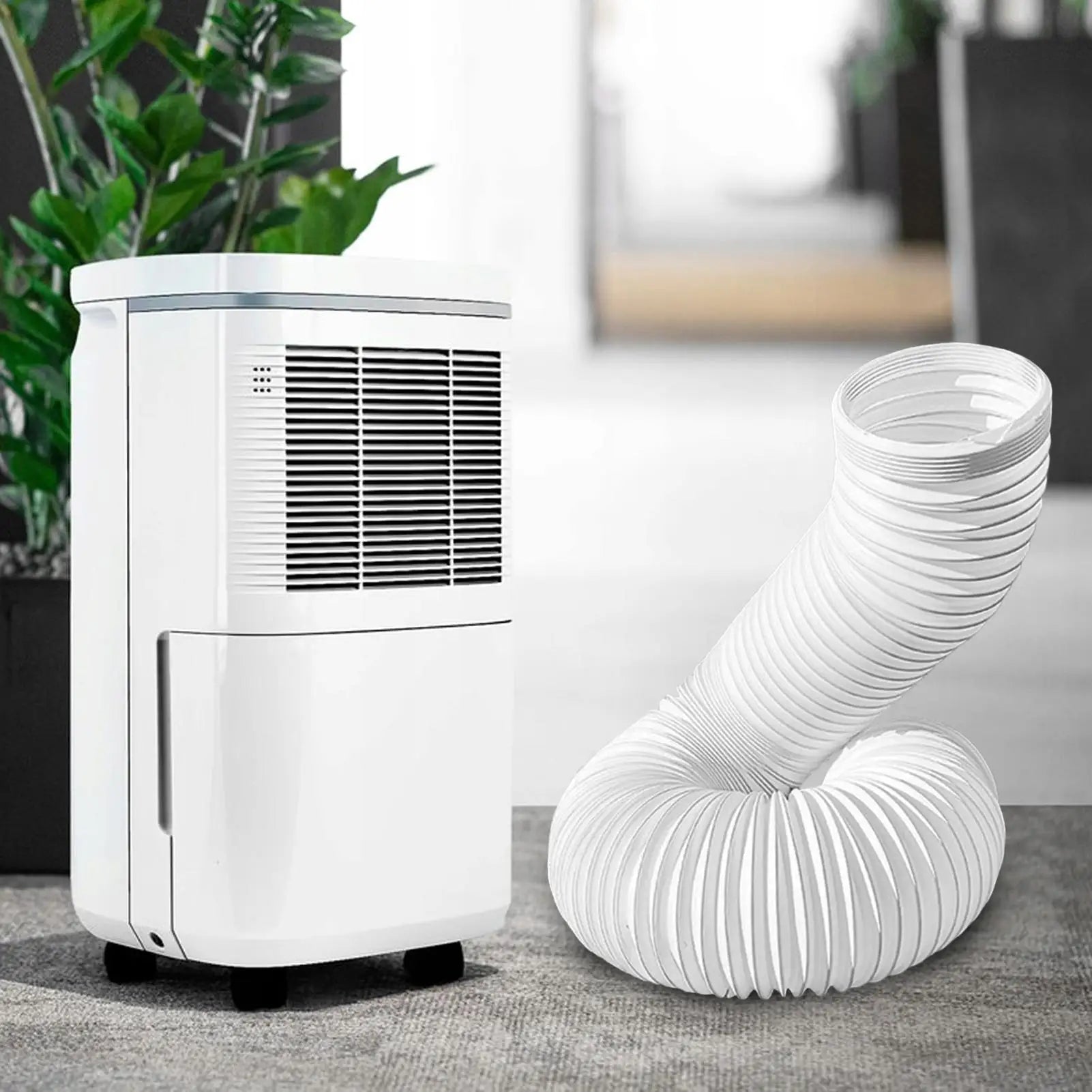 AC Exhaust Hose AC Exhaust Vent Hose Adjustable Length High Strength Tube Part Portable Flexible Conditioner Exhaust Hose Tube Oasis Select