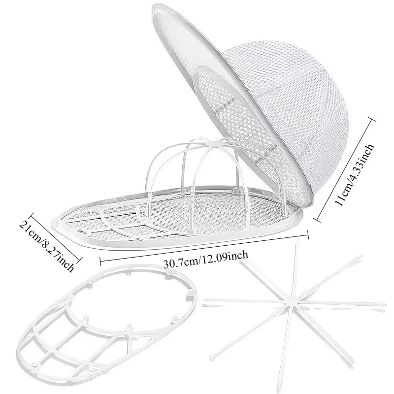 2pcs/set (Hat Washing Bag and Hat Rack) Baseball Cap Washer Set, Laundry Cleaning Accessories for Hat Washing, Closet Storage Oasis Select