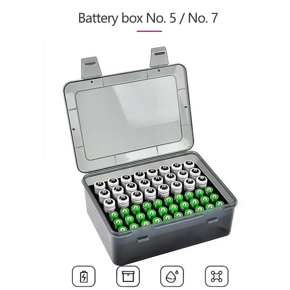 72-Slot AA/AAA Battery Storage Case | IP67 Waterproof Organizer