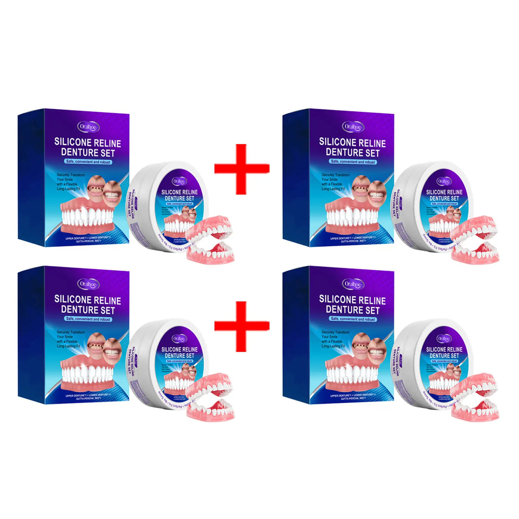 Silicone Temporary Denture Kit – Adjustable False Teeth Smile Temporary Denture Kit Oasis Select 4sets boxed