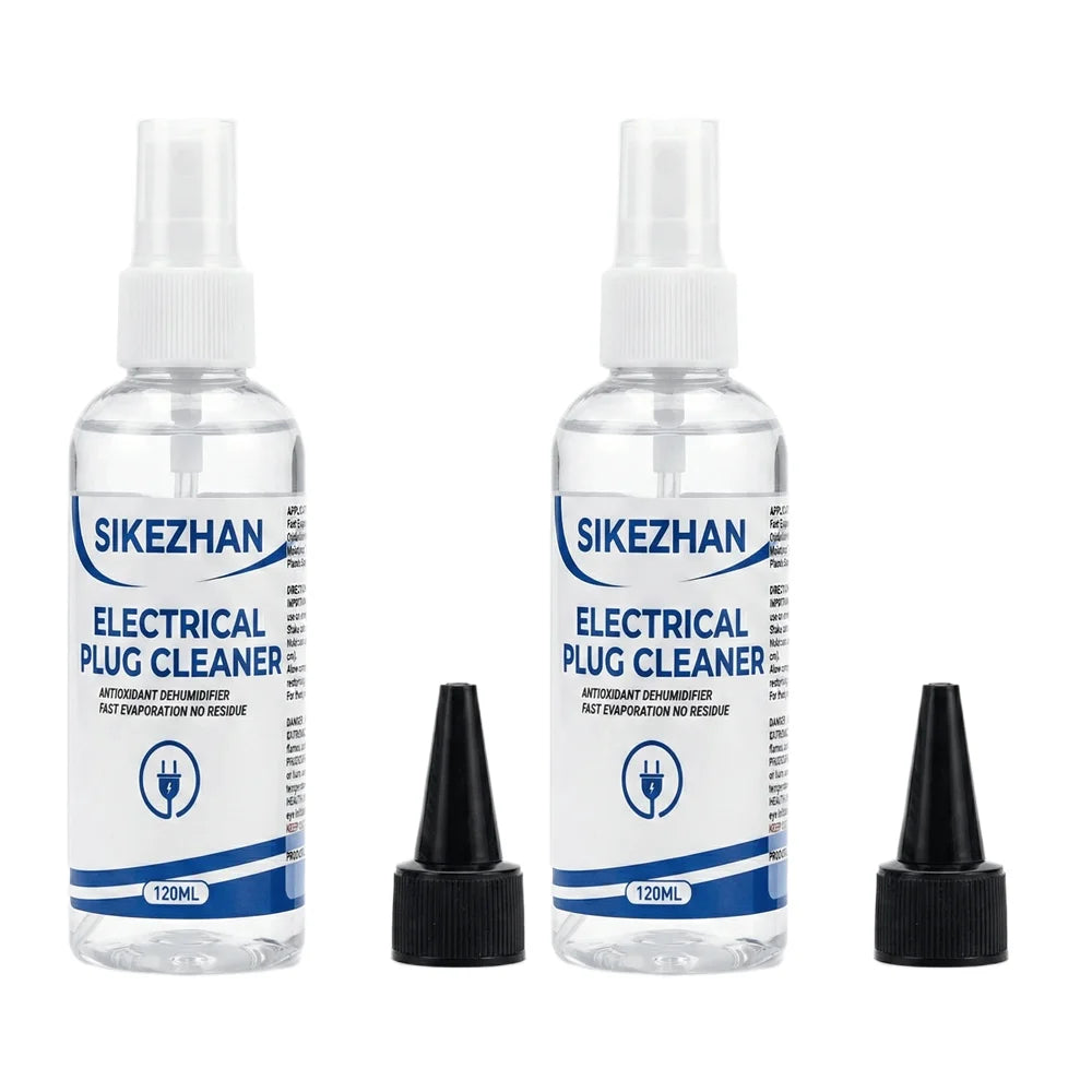 120ml Electronic Contact Cleaner Spray Fast Drying No Residue Degreaser for Car Plugs Connectors PCB Circuit Boards Deoxidizer Oasis Select XP5023-2PCS