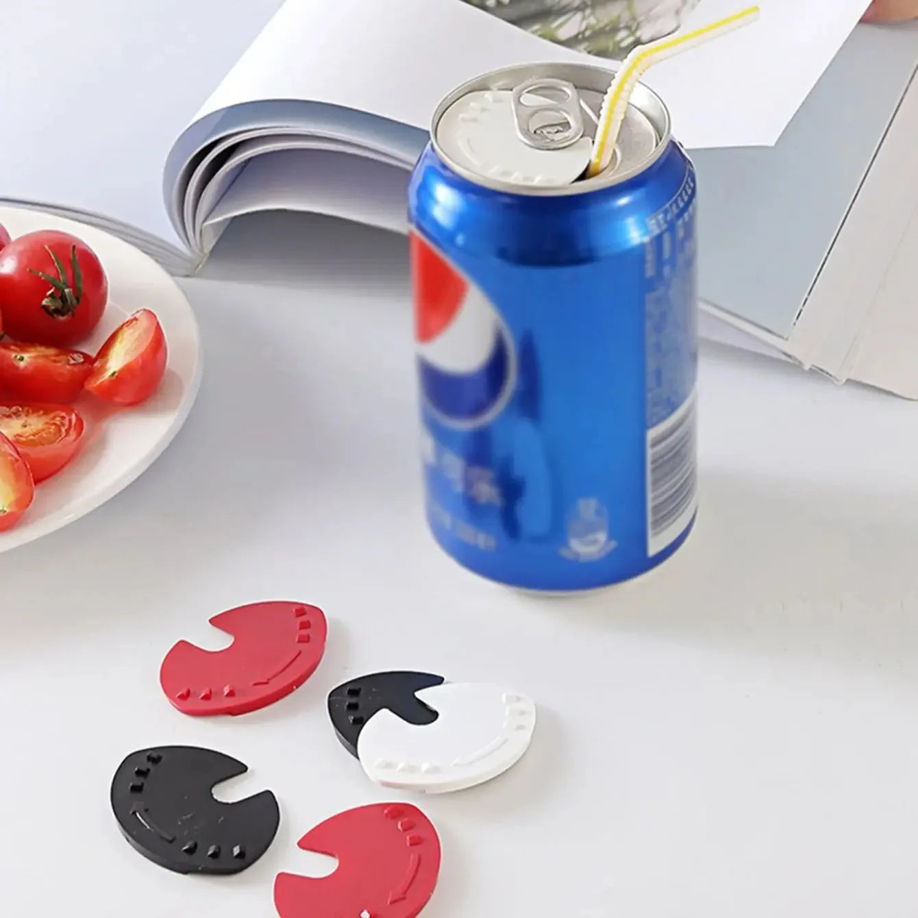 5 Pcs Can Lid Can Sealer Beverage Can Cap Can Protector Barricade Soda Cap Sealer Plastic Beer Drink Lid Protector for Beer Oasis Select