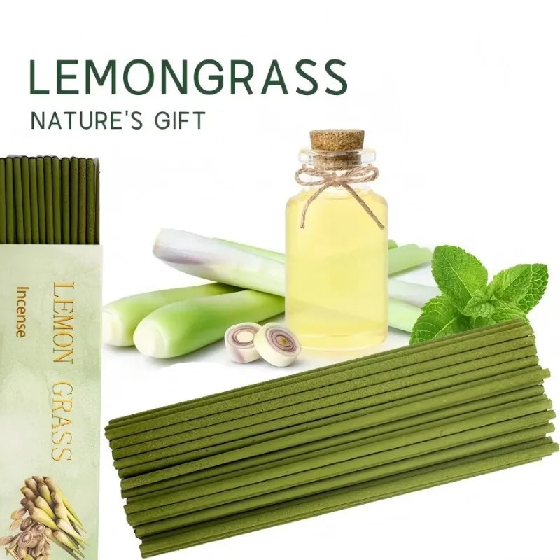 4Box* 30Sticks Lemongrass Palo Santo Incense White Sage Cedar Coffee Home Fragrance for Yoga Meditation Gift-Giving Incense Oasis Select