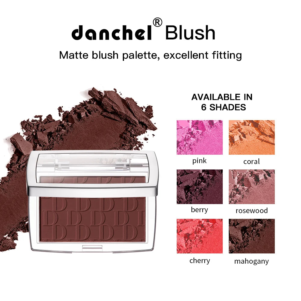 6 Colors Matte Embossed Blush Rosy Blusher Facial Blush Powder High Pigmented Pink Rouged For Cheeks Smooth Cosmetics Oasis Select
