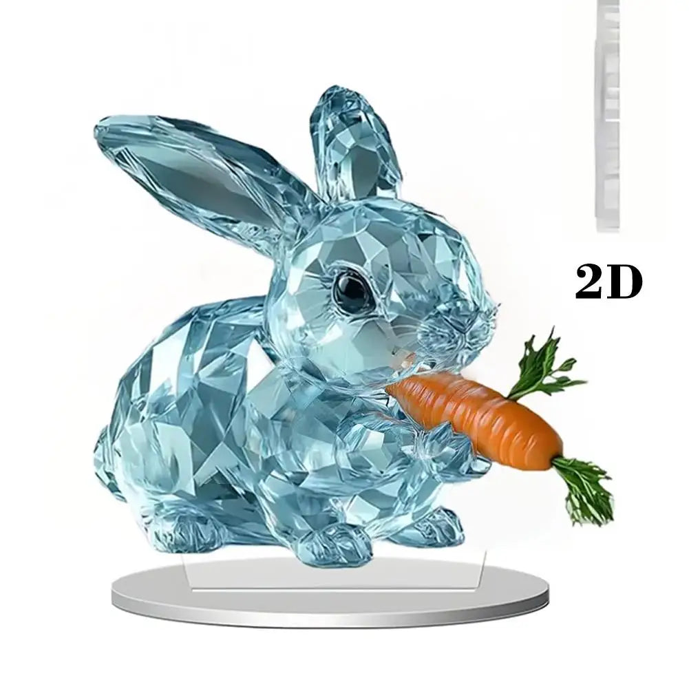 2D Acrylic Cat Statue – Colorful Miniature Desktop Decoration