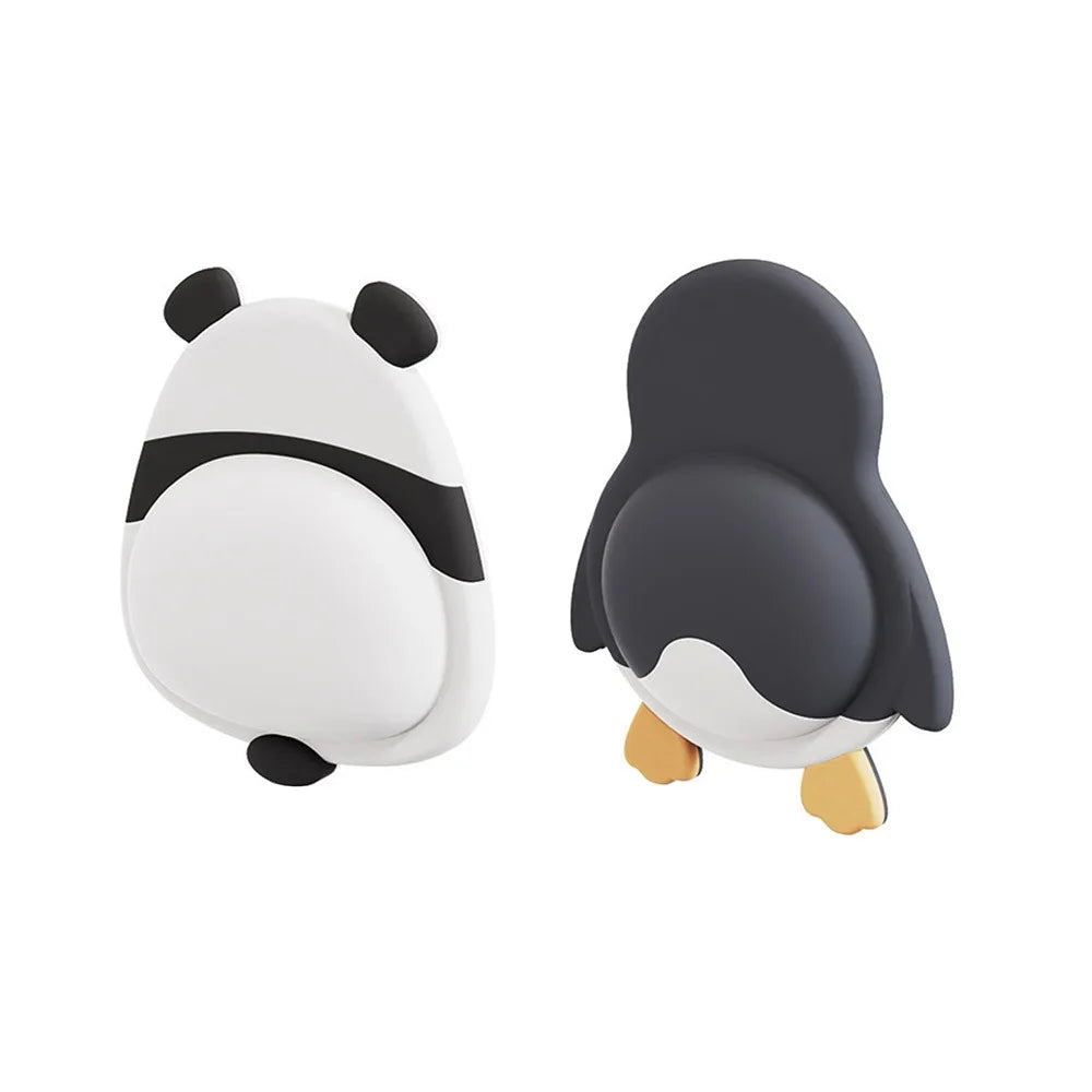 1/2Pcs New Soft Rubber Door Stopper Self Adhesive Shockproof Protection Stickers Mute Design Anti-slip Handle Bumper Home Oasis Select Panda-Penguin