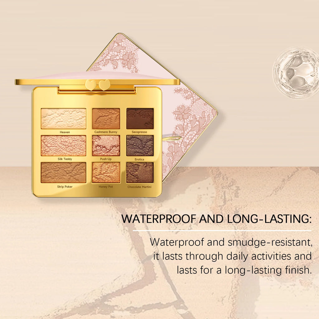 9 Color Eyeshadow Palette Easy Blend Natural Look Buildable Coverage Beauty Eye Contour Portable Durable Eyeshadow Makeup Powder Oasis Select