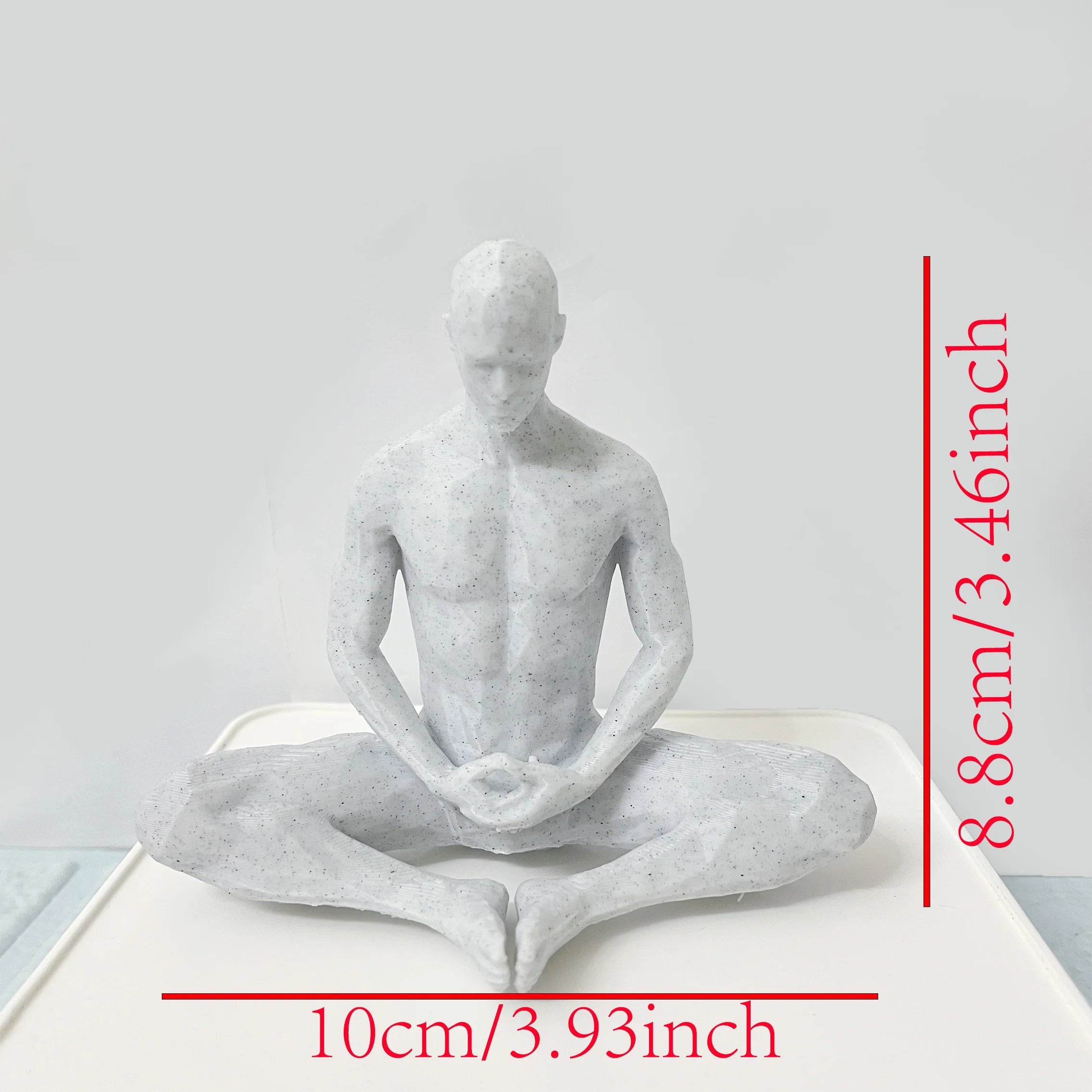 Creative Geometric Human Form Ornament 3D Printed Yoga Pose Figurine Art Craft Decor for Meditation Corner & Zen Style Room Gift Oasis Select meditation5